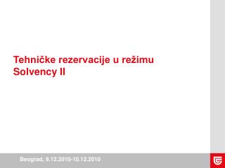 Tehničke rezervacije u režimu Solvency II