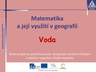 Matematika a její využití v geografii