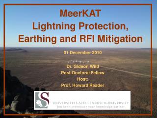 MeerKAT Lightning Protection, Earthing and RFI Mitigation