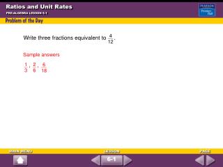 Ratios and Unit Rates