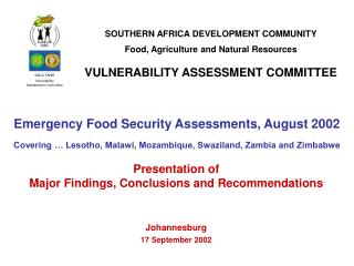 SADC FANR Vulnerability Assessment Committee