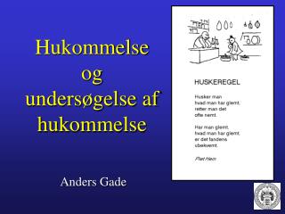 Hukommelse og undersøgelse af hukommelse