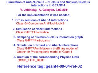 Simulation of Anti-Nucleus – Nucleus and Nucleus-Nucleus interactions in GEANT-4