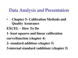 Data Analysis and Presentation