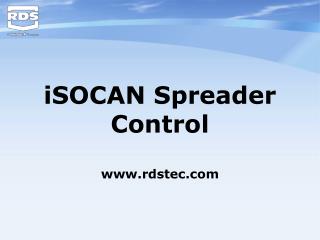 iSOCAN Spreader Control rdstec