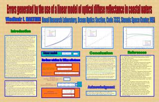 Errors generated by the use of a linear model of optical diffuse reflectance in coastal waters