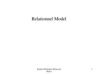 Relationnel Model
