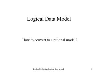 Logical Data Model