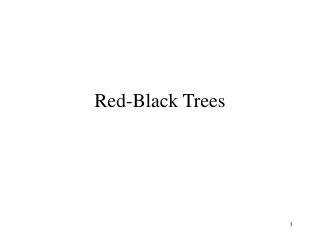 Red-Black Trees