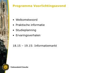 Programma Voorlichtingsavond