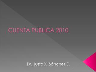 CUENTA PUBLICA 2010