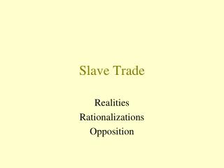 Slave Trade