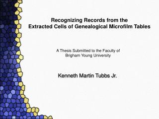 Recognizing Records from the Extracted Cells of Genealogical Microfilm Tables