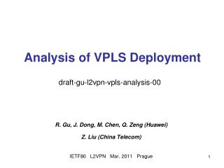 Analysis of VPLS Deployment