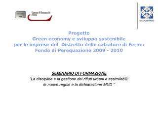 Progetto Green economy e sviluppo sostenibile