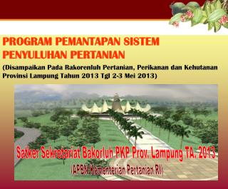 PROGRAM PEMANTAPAN SISTEM PENYULUHAN PERTANIAN