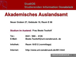 StudiOS Studierenden Information Osnabrück