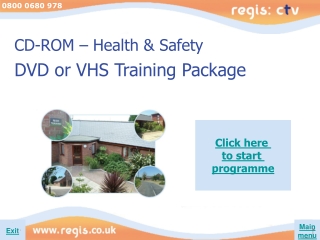 CD-ROM – Health & Safety DVD or VHS Training Package