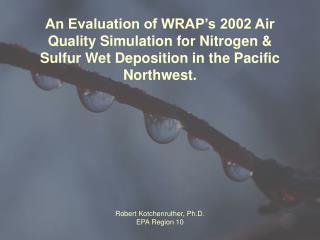 Why is it useful to look at model results for nitrogen &amp; sulfur wet deposition?