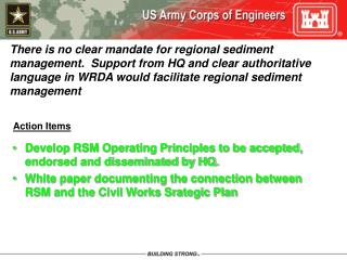 Develop RSM Operating Principles to be accepted, endorsed and disseminated by HQ.