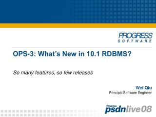 OPS-3: What’s New in 10.1 RDBMS?