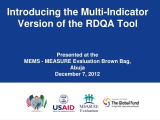 Introducing the Multi-Indicator Version of the RDQA Tool