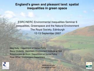 England’s green and pleasant land: spatial inequalities in green space