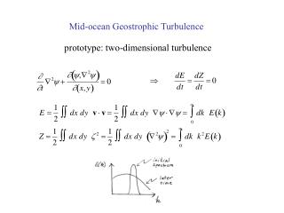 Mid-ocean Geostrophic Turbulence