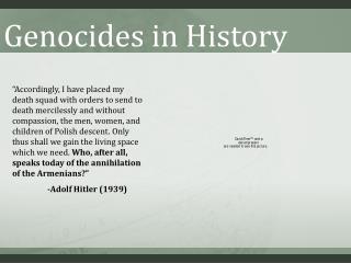 Genocides in History