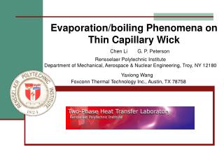 Evaporation/boiling Phenomena on Thin Capillary Wick