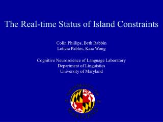 The Real-time Status of Island Constraints