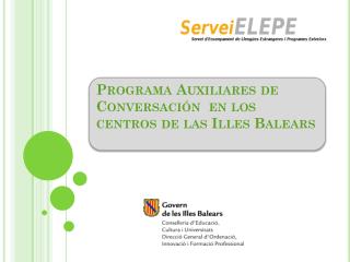 Programa Auxiliares de Conversación en los centros de las Illes Balears