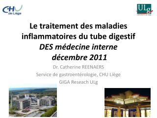 Le traitement des maladies inflammatoires du tube digestif DES médecine interne décembre 2011