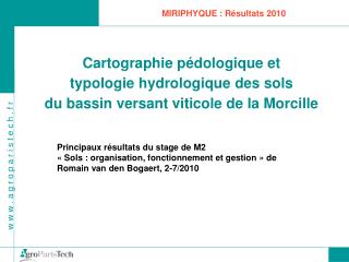 MIRIPHYQUE : Résultats 2010