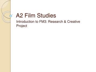 A2 Film Studies