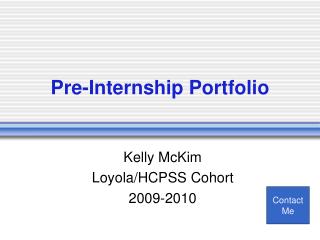 Pre-Internship Portfolio