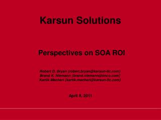 Perspectives on SOA ROI