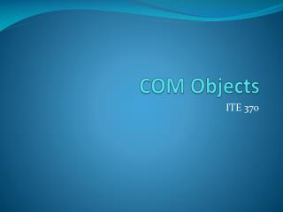 COM Objects