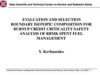 State Scientific and Technical Center on Nuclear and Radiation Safety