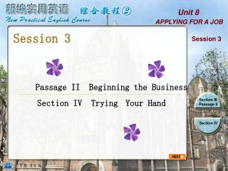 Passage II Beginning the Business