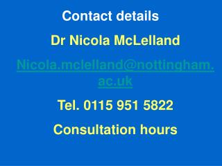 Contact details