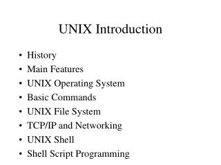 UNIX Introduction