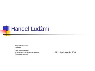 Handel Ludźmi