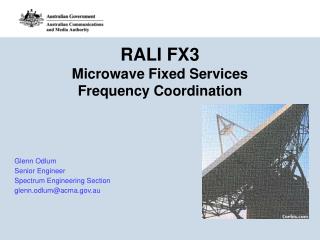 RALI FX3 Microwave Fixed Services Frequency Coordination