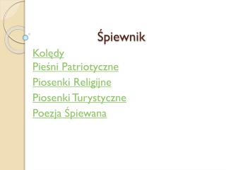 Śpiewnik