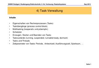 4) Task-Verwaltung