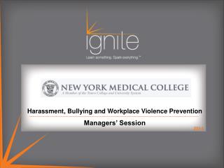 Harassment, Bullying and Workplace Violence Prevention Managers’ Session