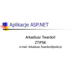 Aplikacje ASP.NET