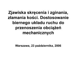 Warszawa, 23 października, 2006