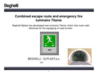 Combined escape route and emergency fire luminaire Titania